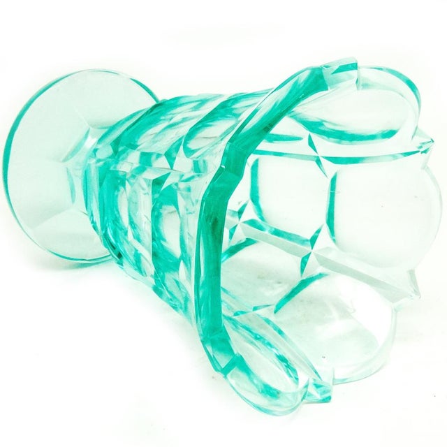 Art Deco Uranium Vase from Moser, Czechoslovakia, 1930s For Sale - Image 13 of 16