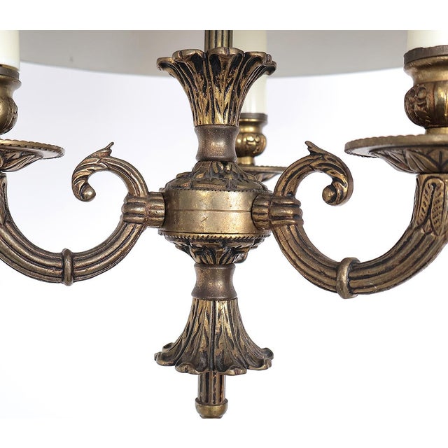 Vintage French Bouillotte Hanging Lamp, 1950s For Sale - Image 10 of 14