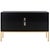 2 Shelf Rattan Sideboard - Black/Gold For Sale - Image 9 of 9