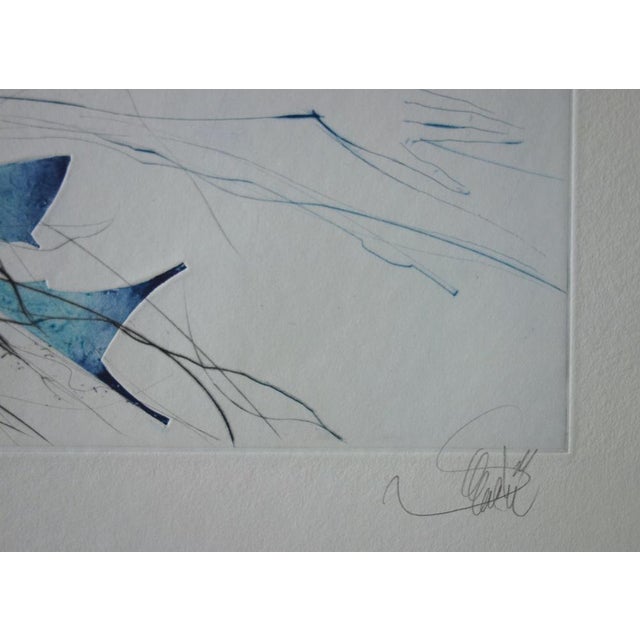 Jean-Baptiste Valadie, Utopia Flower, Original Engraving For Sale - Image 3 of 6