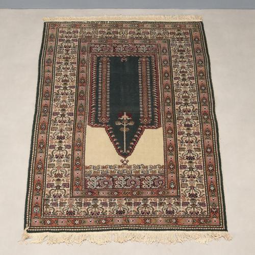 Vintage Turkish Ghiordes Rug For Sale - Image 3 of 8