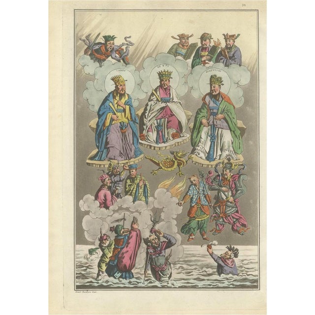 Ferrario, Chinese Gods Confucius, Lanzu and Fe Costumes, 1815, Print For Sale - Image 10 of 10