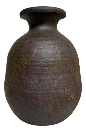Minimalist Ikebana Vase Chotaro Ware Satsuma, Japan, 1950s