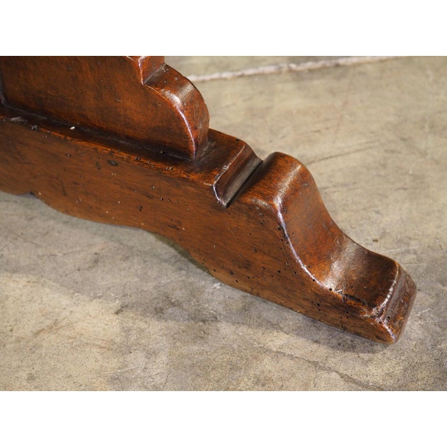 Brown Antique Walnut Drop Leaf Table From Tuscany, Italy, Early 19th Century For Sale - Image 8 of 18