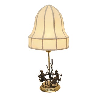 Art Nouveau Brone Figure Lamp, 1890s For Sale