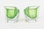 1970s Vintage Murano Alessandro Mandruzzato Paddled Glass Sculptural Bows in Light Kelly Green, 1970's For Sale - Image 5 of 12
