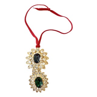 Matthew Izzo Home Crystal and Gold Tone Holiday Ornament For Sale