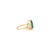 Early 21st Century Retro-Inspired 3.47Ct Pear Cut Emerald & Diamond Statement Ring Size 7 in 18k Gold For Sale - Image 5 of 14