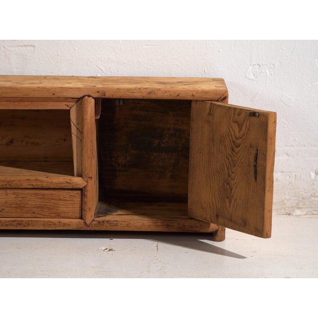 Low Antique Qing Dynasty Pine Gansu Bench or Sideboard For Sale - Image 9 of 12