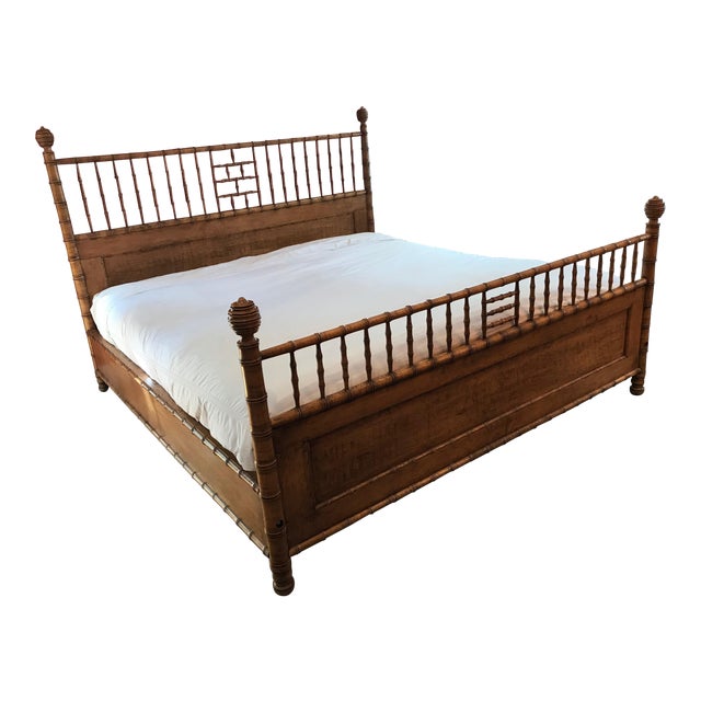 Michael S. Smith Faux Bamboo Bed | Chairish