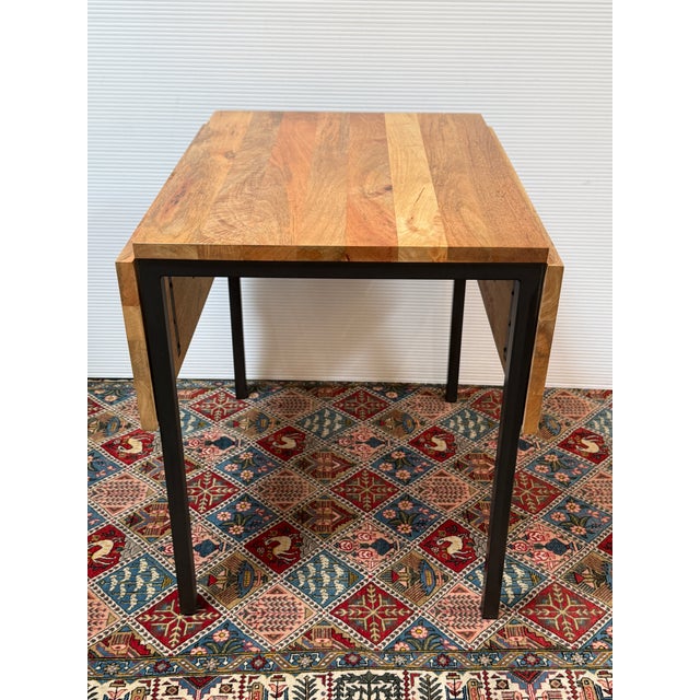 West Elm Box Frame Drop Leaf Dining Table For Sale - Image 10 of 12