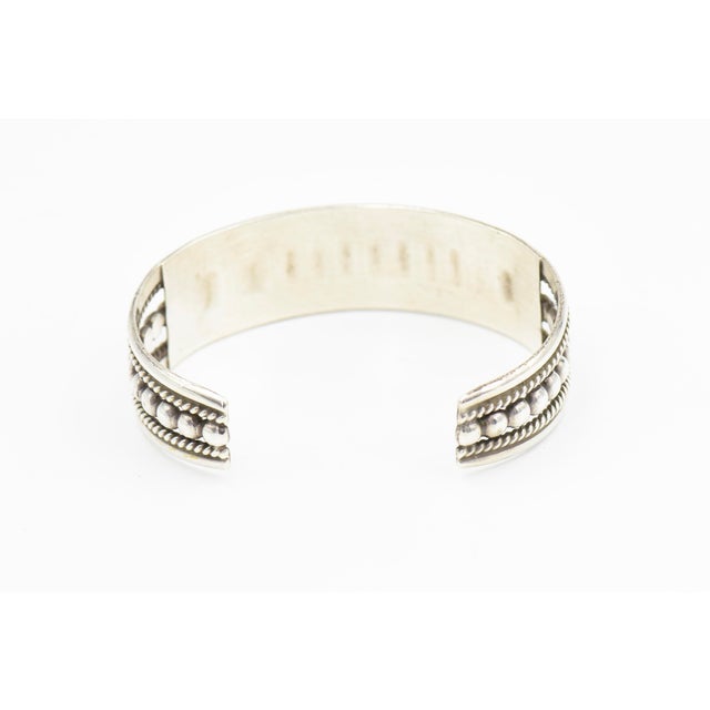 Metal Late 20th Century Vintage Southwestern Turquoise Sterling Silver Cuff Bracelet For Sale - Image 7 of 7