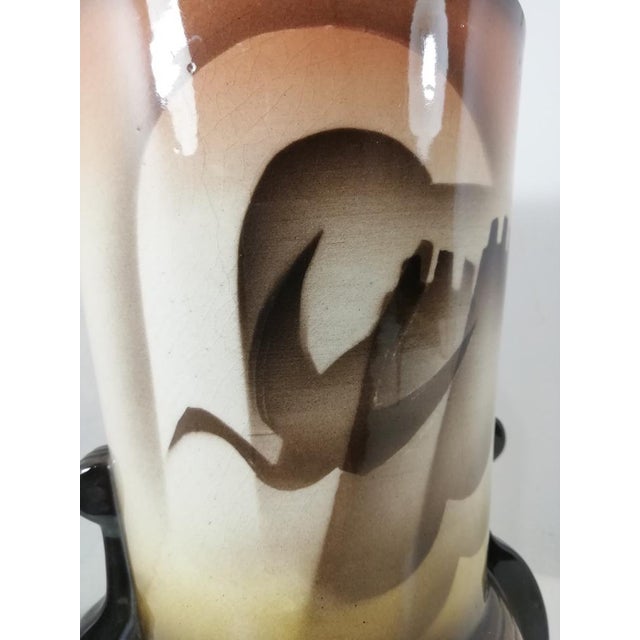 Beige Vintage Ceramic Vase from Civita Castellana, Italy, 1930s For Sale - Image 8 of 17