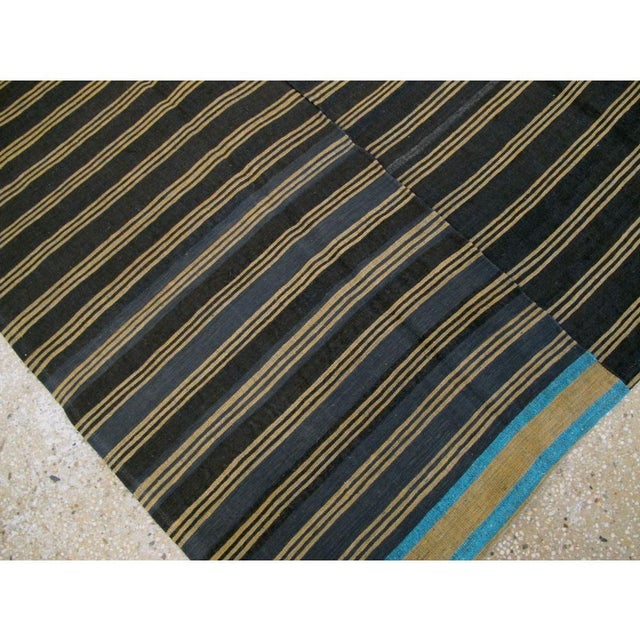 Navy Blue Galerie Shabab Collection Mid-20th Century Turkish Flatweave Kilim Accent Rug For Sale - Image 8 of 9