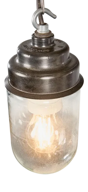 Clear Barrel Pendant Lamp, 1950s