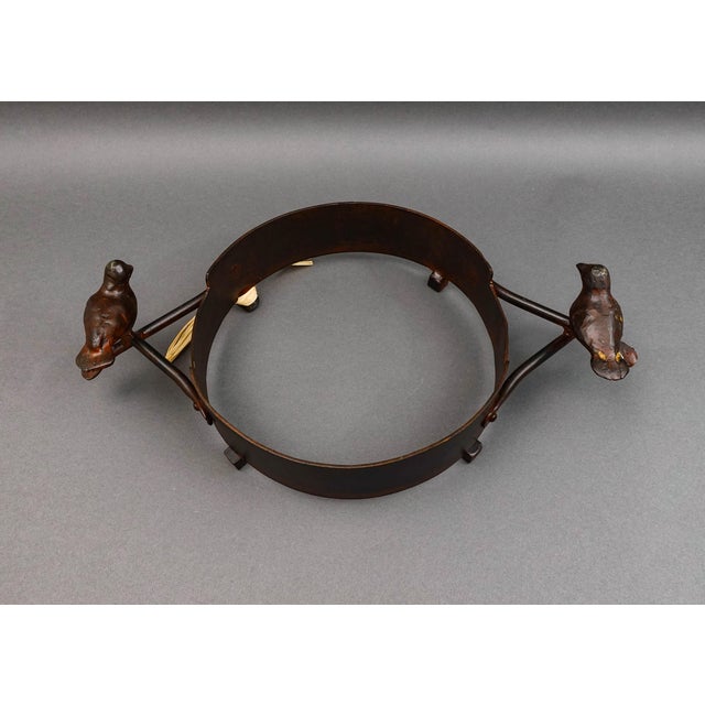 Jan Barboglio Hand Forged Iron Metal Bird Serving Dish Holder Tray Sculpture. Measures approximately 18" long, 10 3/8"...