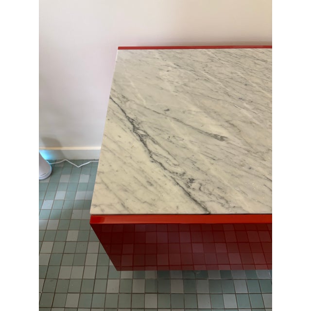 Ruby Red 1990s Piero Lissoni for Cassina "Flat Series" Cabinet/ Credenza, Attributed For Sale - Image 8 of 12
