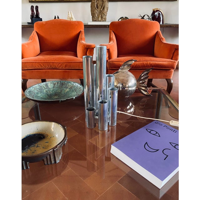 Hollywood Regency Metal Table Lamp from Sciolari, 1970s For Sale - Image 4 of 17