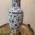 Ivory Vintage Chinoiserie Handmade Hand-Painting Chinese Flowers Motifs Porcelain Table Lamp With Brass Base For Sale - Image 8 of 13