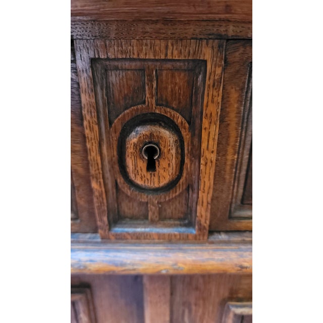 Antique 1880s French Henri II Style Sideboard Server Oak For Sale - Image 13 of 17