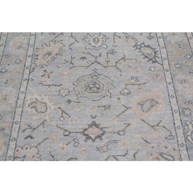 Turkish Turkish Oushak Hand Knotted Wool Rug, 4'x6' For Sale - Image 3 of 4