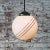 1950s Vintage European Gold-Striped Opaline Glass Globe Pendant with Brass Top For Sale - Image 5 of 6