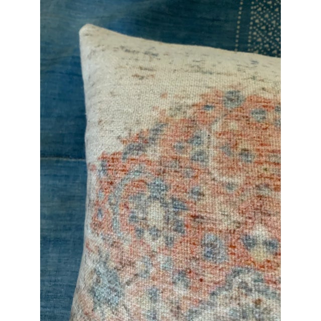 Textile Boho Chic Antiqued Persian Rug Colorful Woven Cotton Lumbar Pillow New For Sale - Image 7 of 10