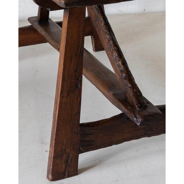 Spanish Poplar Trestle Table For Sale - Image 7 of 14