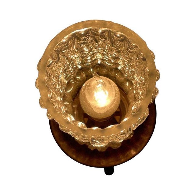 Mid-Century Modern Mid Century Modern Table Lamp with Teak Base and Glass Shade, 1950s For Sale - Image 3 of 8