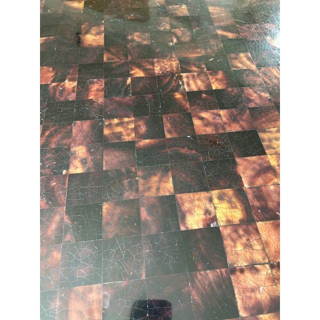 Sculptural Modern Tessellated Bone and Ebonized Wood Center Table by Oly For Sale In Philadelphia - Image 6 of 10