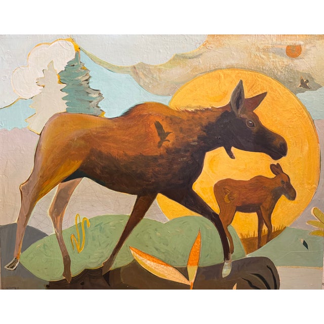 This 30" x 24" ready to hang piece depicts a wildlife encounter that I experienced when I was in Wyoming a few years ago....