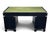 Antique British Campaign Style Executive Desk With Green Leather Writing Top For Sale - Image 10 of 15