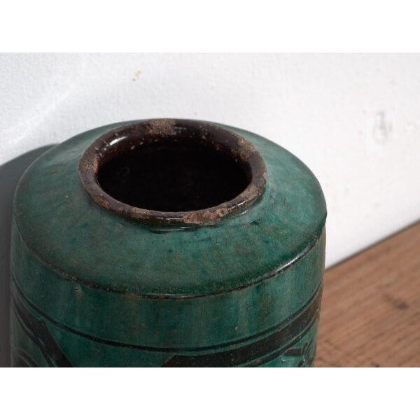 Antique Stoneware Pottery Vase For Sale - Image 3 of 8