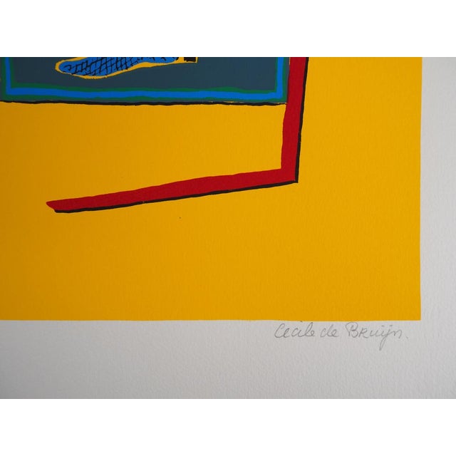 Cécile De Bruijn, Woman With a Bird, 1950, Silkscreen For Sale - Image 6 of 7