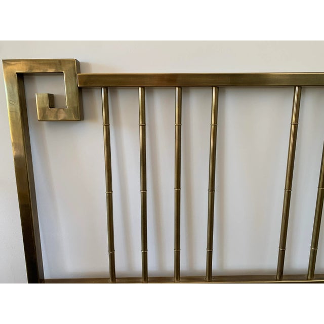 Mastercraft Brass Greek Key Headboard by Mastercraft - King Size For Sale - Image 4 of 9