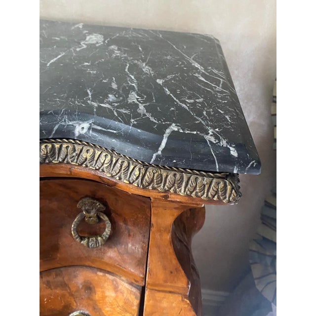 Italian Italian 19th Century Rococo Style Walnut Bombe Dresser For Sale - Image 3 of 5