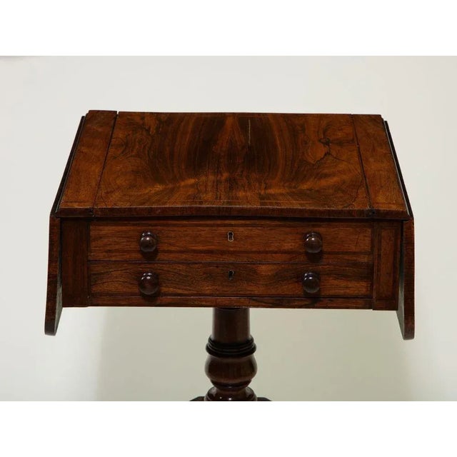 Traditional Regency Rosewood Backgammon Games Table For Sale - Image 3 of 9