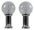 Table Lamps in Chrome and Glass, 1960s, Set of 2 For Sale