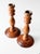 Vintage Turned Wood Candlestick Holders Pair For Sale - Image 9 of 13