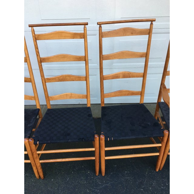 1960s Vintage Nichols and Stone Tall Ladder Back Chairs Set of 6 Chairish