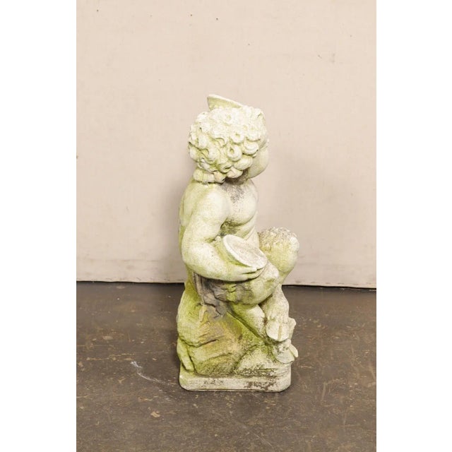 Mid 20th Century French Faun Garden Statue For Sale - Image 11 of 12