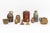Collection of Ten American Marbleized Slip-Decorated Pottery Articles, including vases, crocks, jugs, and a pair of...