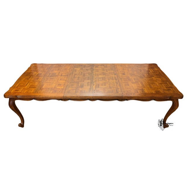 Vintage French Country Style Extension Dining Table by Century featuring High Quality Solid Oak Construction, Beautiful...