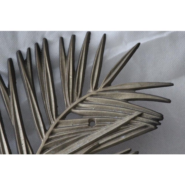 Gold Palm Branch Metal Wall Decor, 1950s For Sale - Image 8 of 17