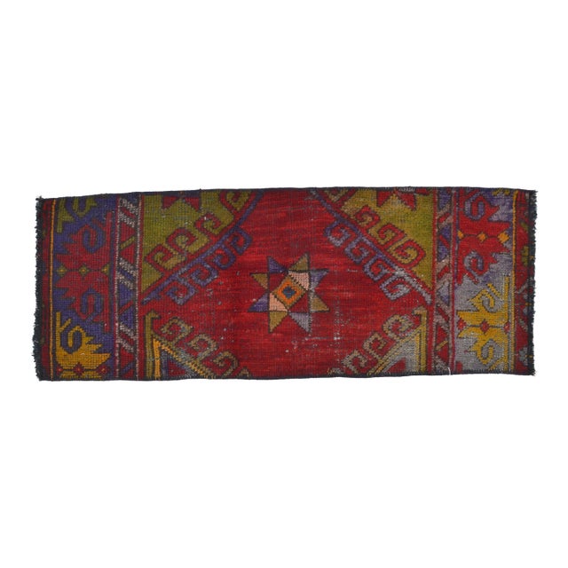 Vintage Small Oushak Carpet For Sale