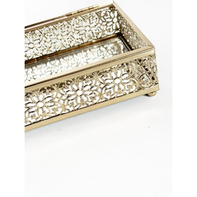 Glass and Metal Jewelry Box, France, 2000s For Sale - Image 6 of 12