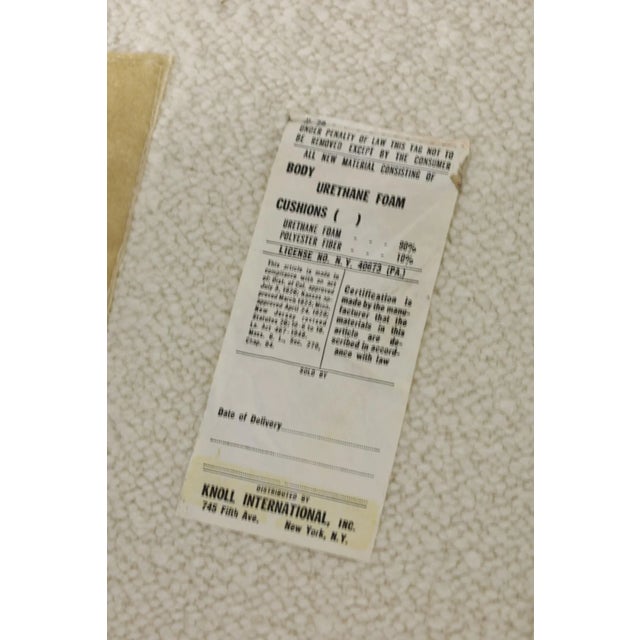 Pair of Warren Platner for Knoll Easy Chairs and Ottoman in Holly Hunt Boucle' For Sale - Image 13 of 13