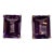Amethyst Stud Earrings 14kt Yellow Gold 8x6mm Emerald Cut Estate, Pair For Sale