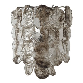 Wall Lamp in Iron and Murano Glass from Manifattura Di Murano For Sale