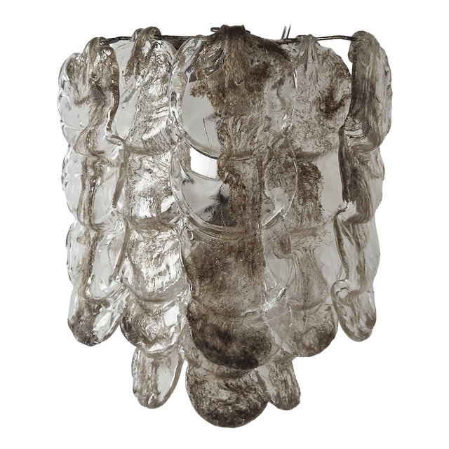 Wall Lamp in Iron and Murano Glass from Manifattura Di Murano For Sale